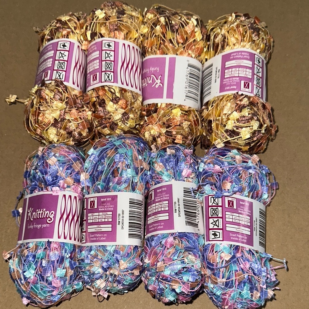 Colorful Knitting Yarn Set 8 total 4 of each!  Bundle and save! Make offers!